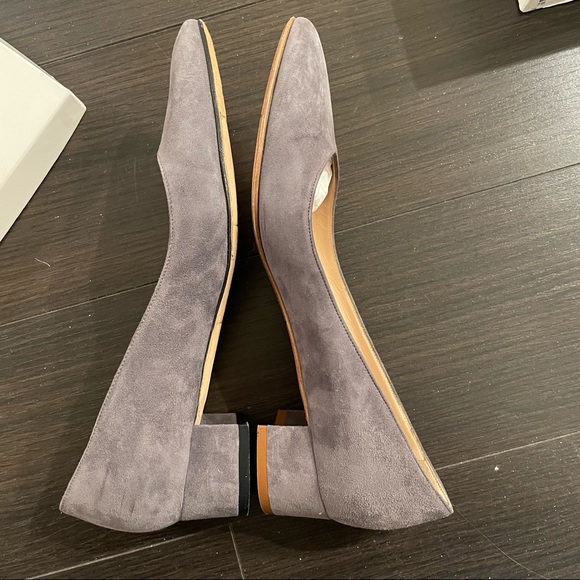 Manolo Blahnik Listony Block-Heel Suede Pumps - Picture 7 of 12